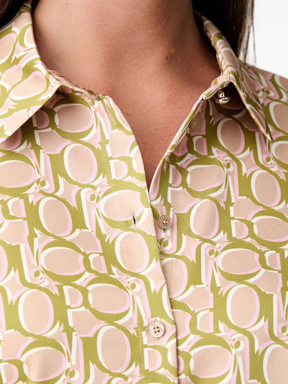 Joop! Blouse met logoprint Groen
