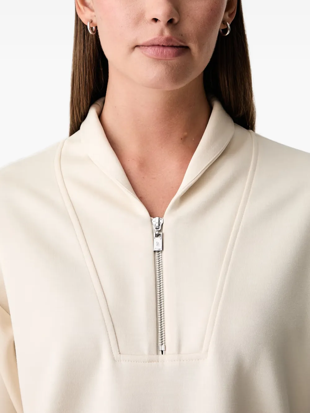 Joseph Ribkoff Trui met halve rits Beige