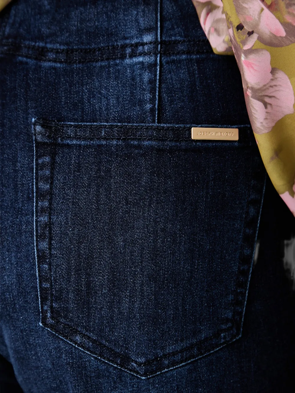 Joseph Ribkoff Jeans met wijde pijpen en naden Blauw