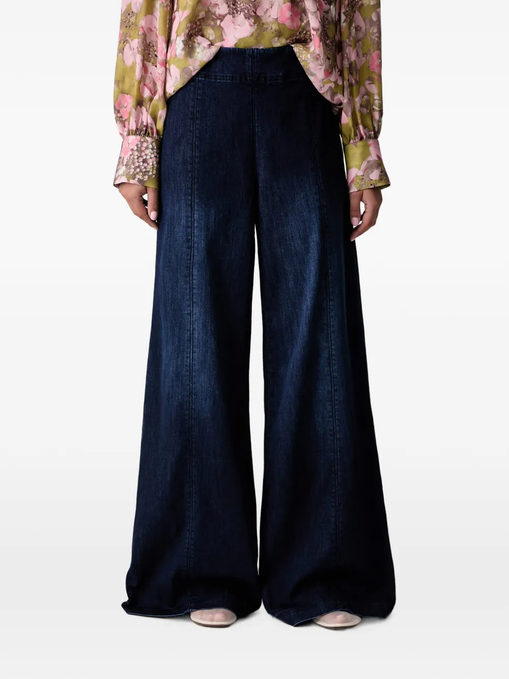 Joseph Ribkoff Jeans a gamba ampia - Blu