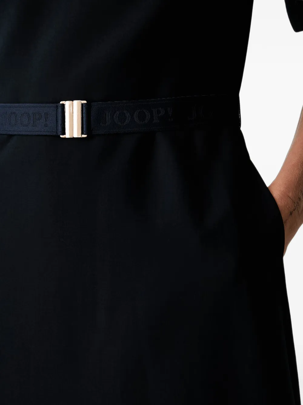 Joop! belted short-sleeve mini dress Blauw