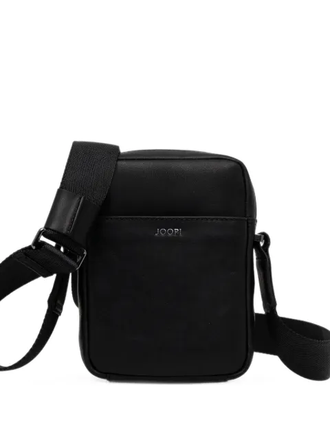 Joop! logo-plaque leather messenger bag