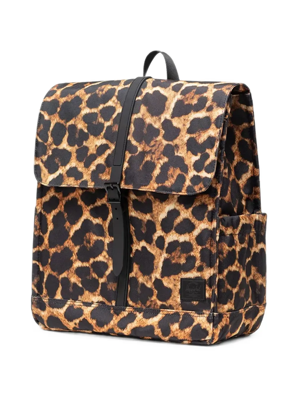Herschel Supply Co. City rugzak met luipaardprint en gespsluiting Zwart