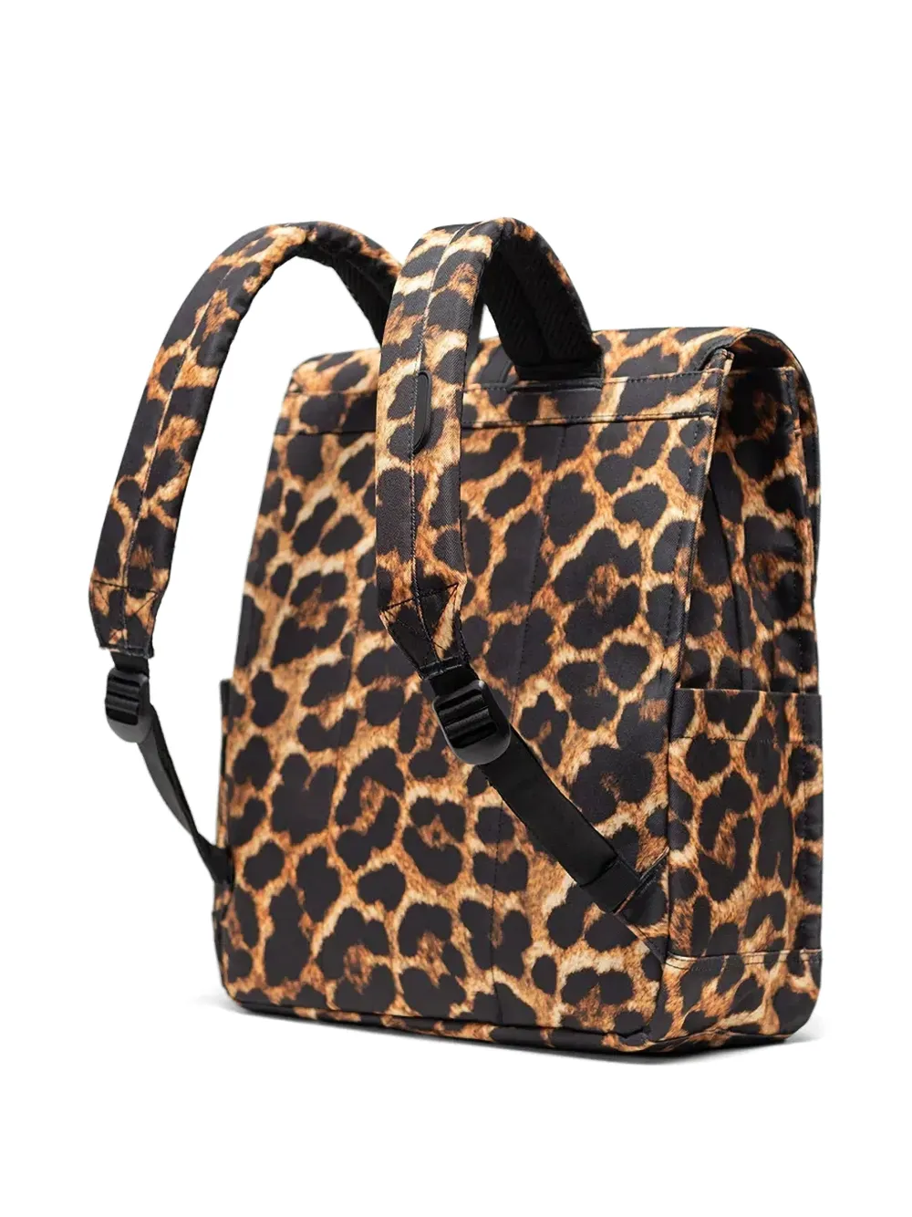 Herschel Supply Co. City rugzak met luipaardprint en gespsluiting Zwart