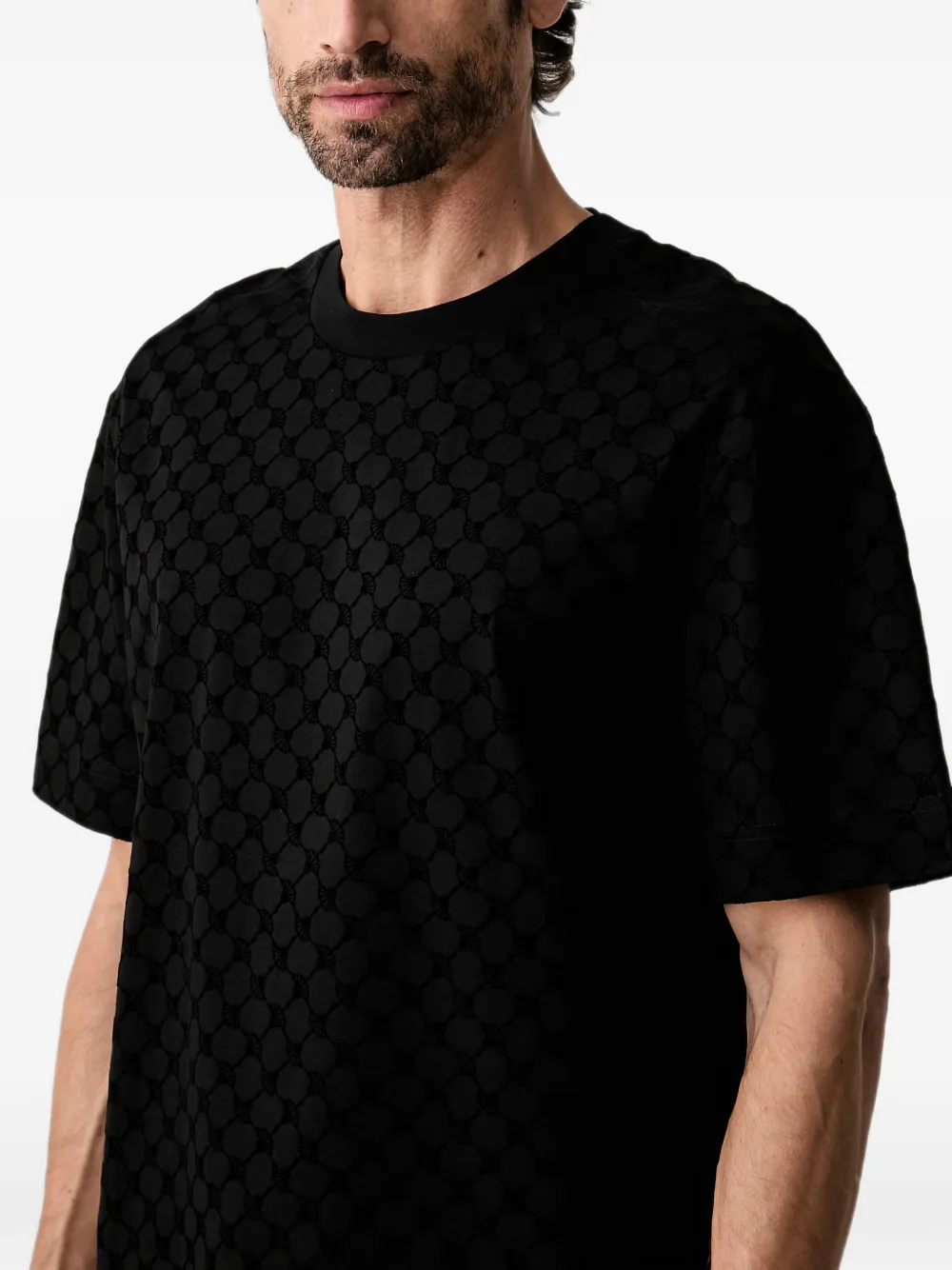 Joop! monogram-pattern T-shirt Zwart