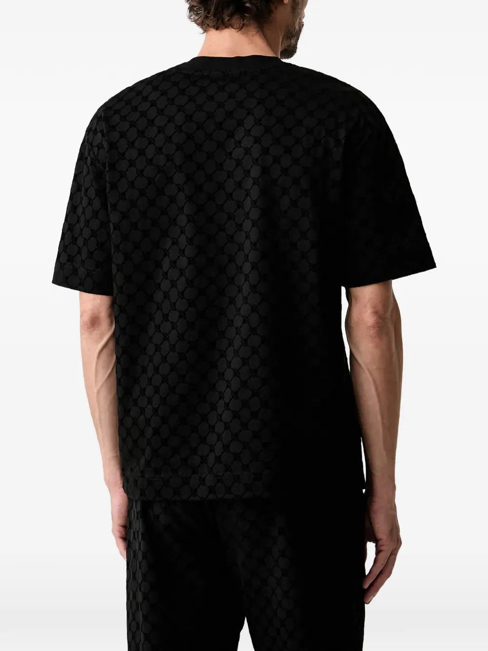 Joop! monogram-pattern T-shirt Zwart