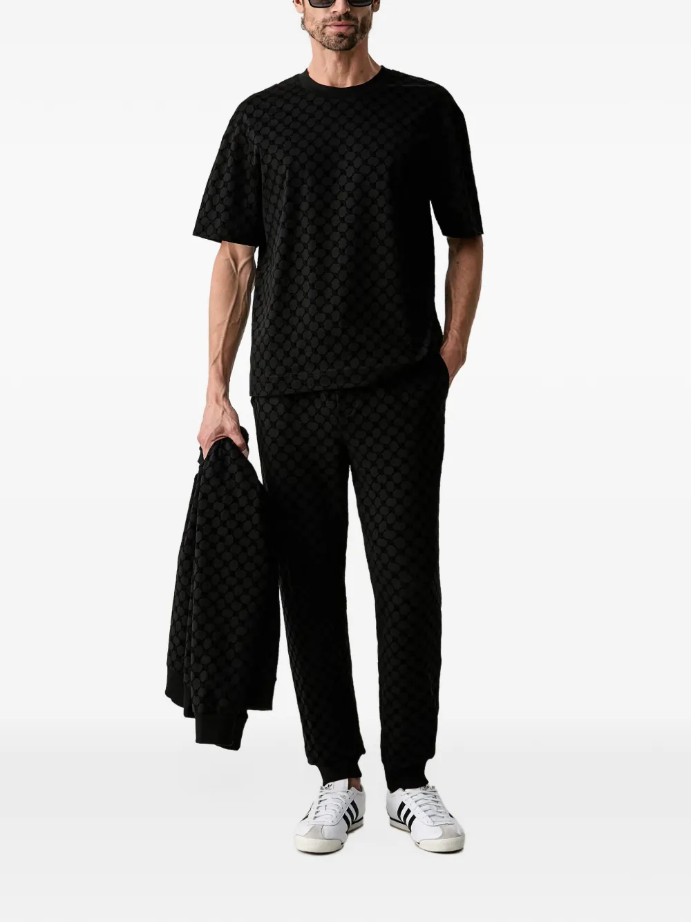 Joop! monogram-pattern T-shirt Zwart