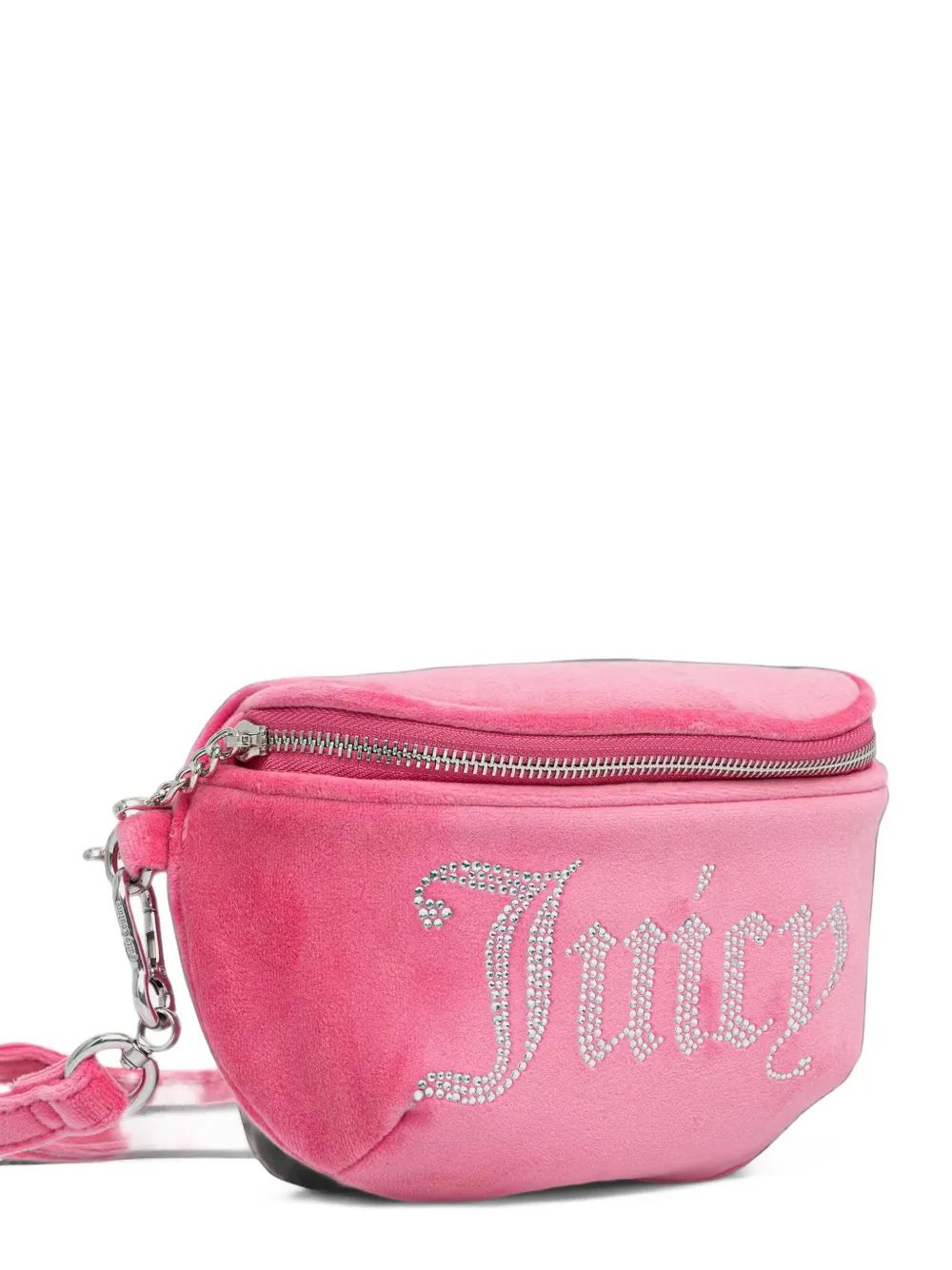 Juicy Couture Kimberly fluwelen heuptas verfraaid met stras Roze