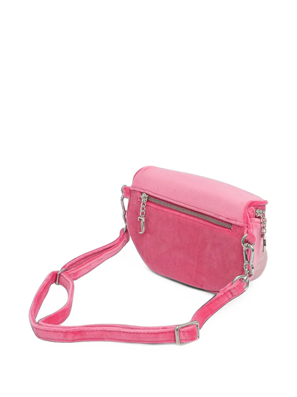 Juicy Couture Kimberly fluwelen heuptas verfraaid met stras Roze