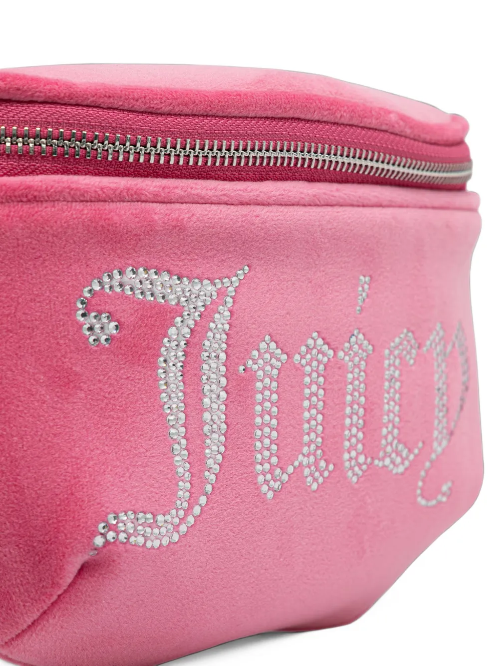 Juicy Couture Kimberly fluwelen heuptas verfraaid met stras Roze