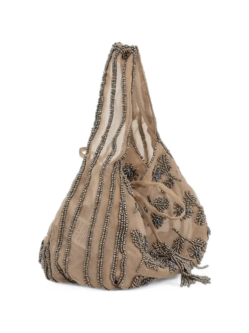 Hoss Intropia Nayara Bead-embroidered Mini Bag In Nude