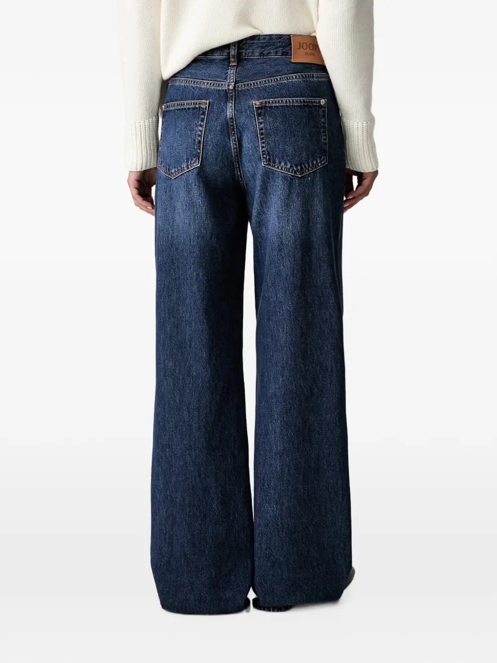 Joop! wide-leg washed jeans Blauw