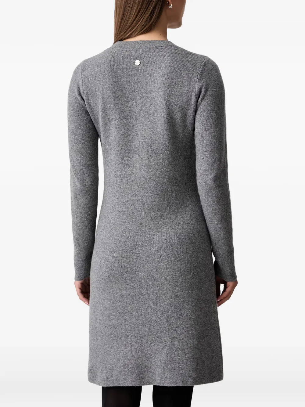 Joop! button-pocket long-sleeve mini dress Grijs