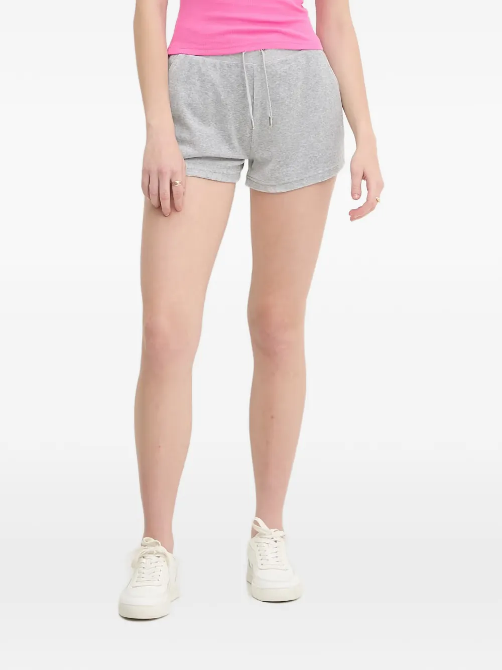 Juicy Couture Classic velour drawstring shorts - Grigio