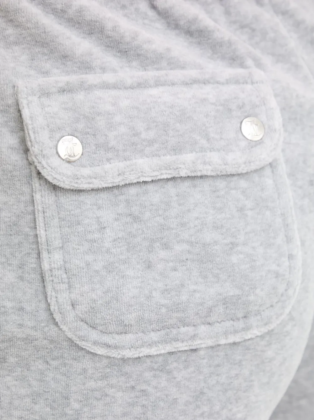 Juicy Couture Classic velours shorts met trekkoord Grijs