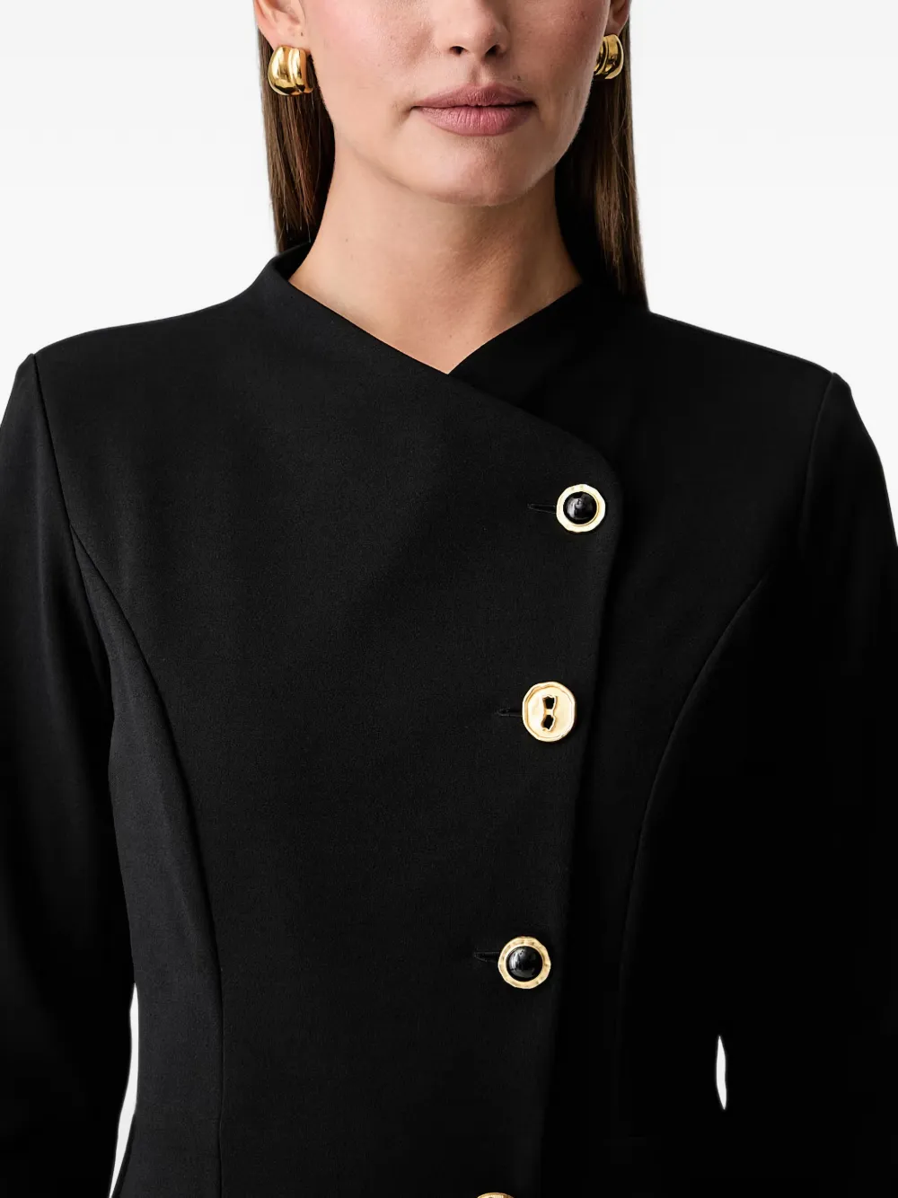 Joseph Ribkoff Asymmetrische midi-jurk Zwart