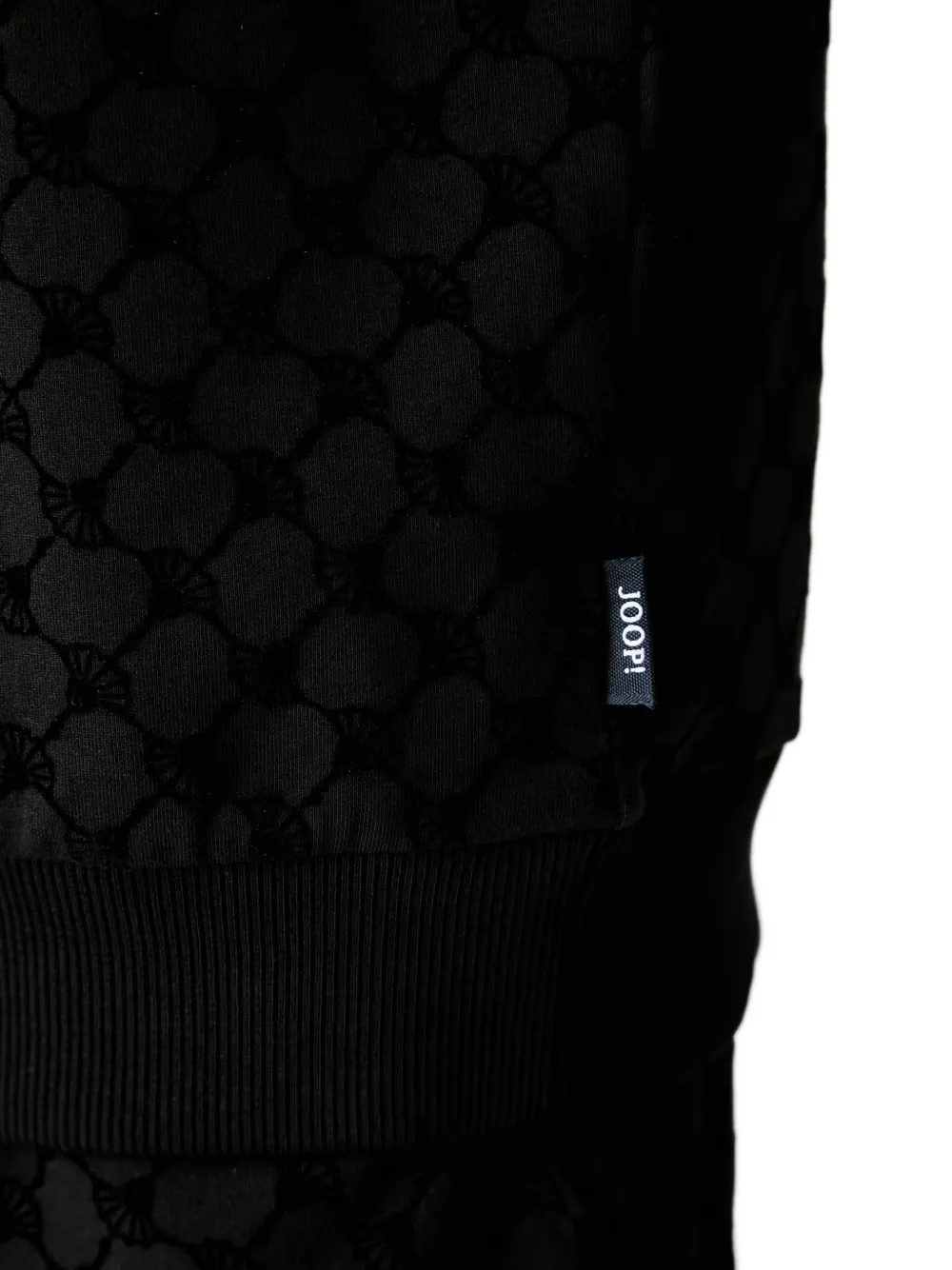 Joop! monogram-patterned crew-neck sweatshirt Zwart