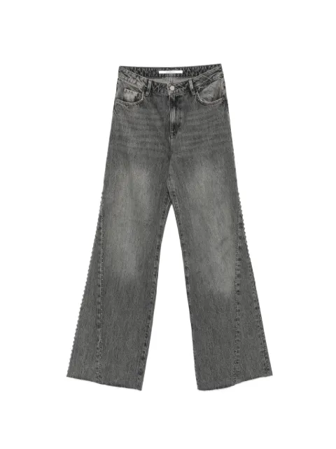 HOMAGE stud-embellished raw-cut jeans