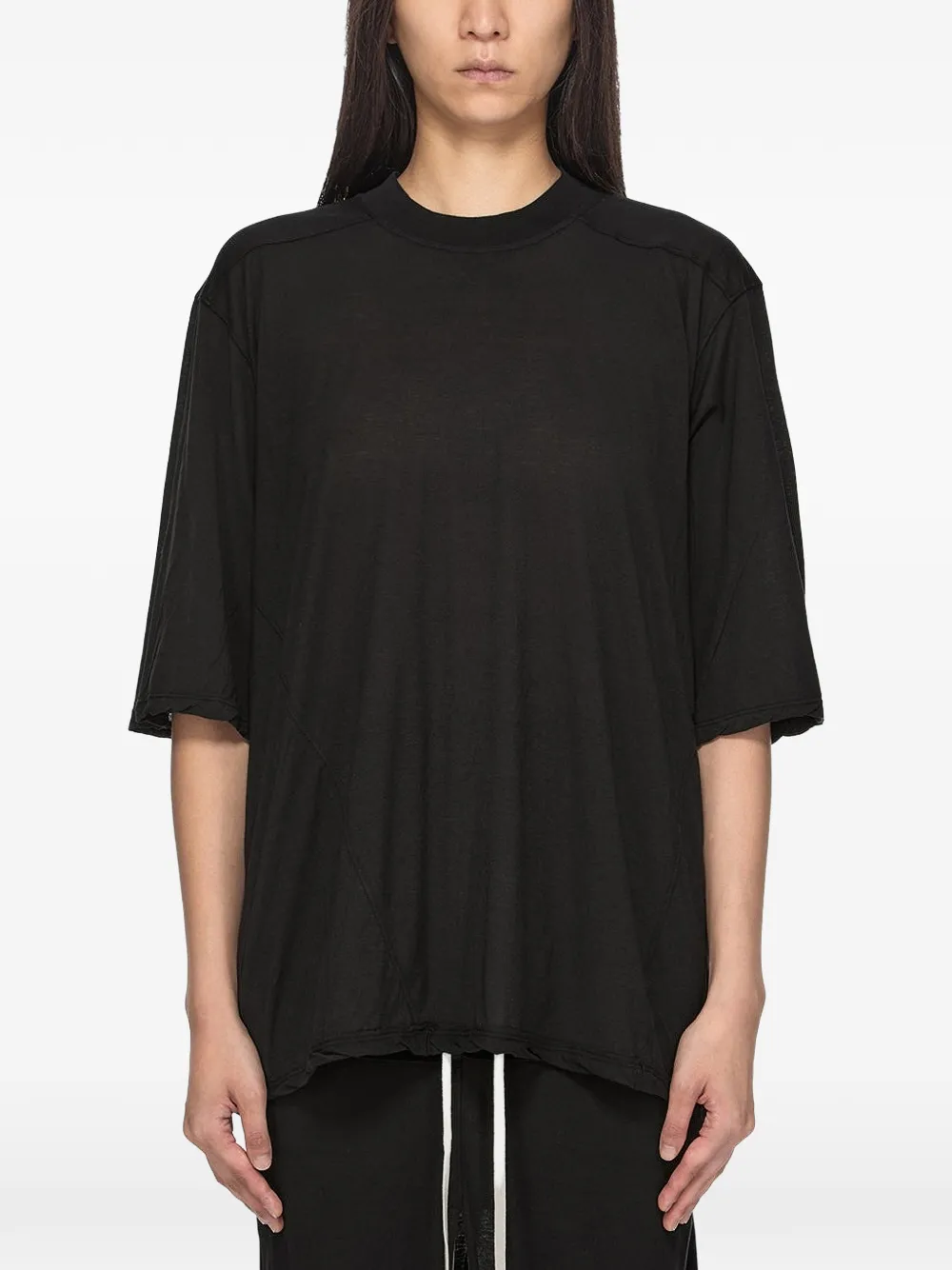 Rick Owens DRKSHDW T-shirt met naaddetail Zwart