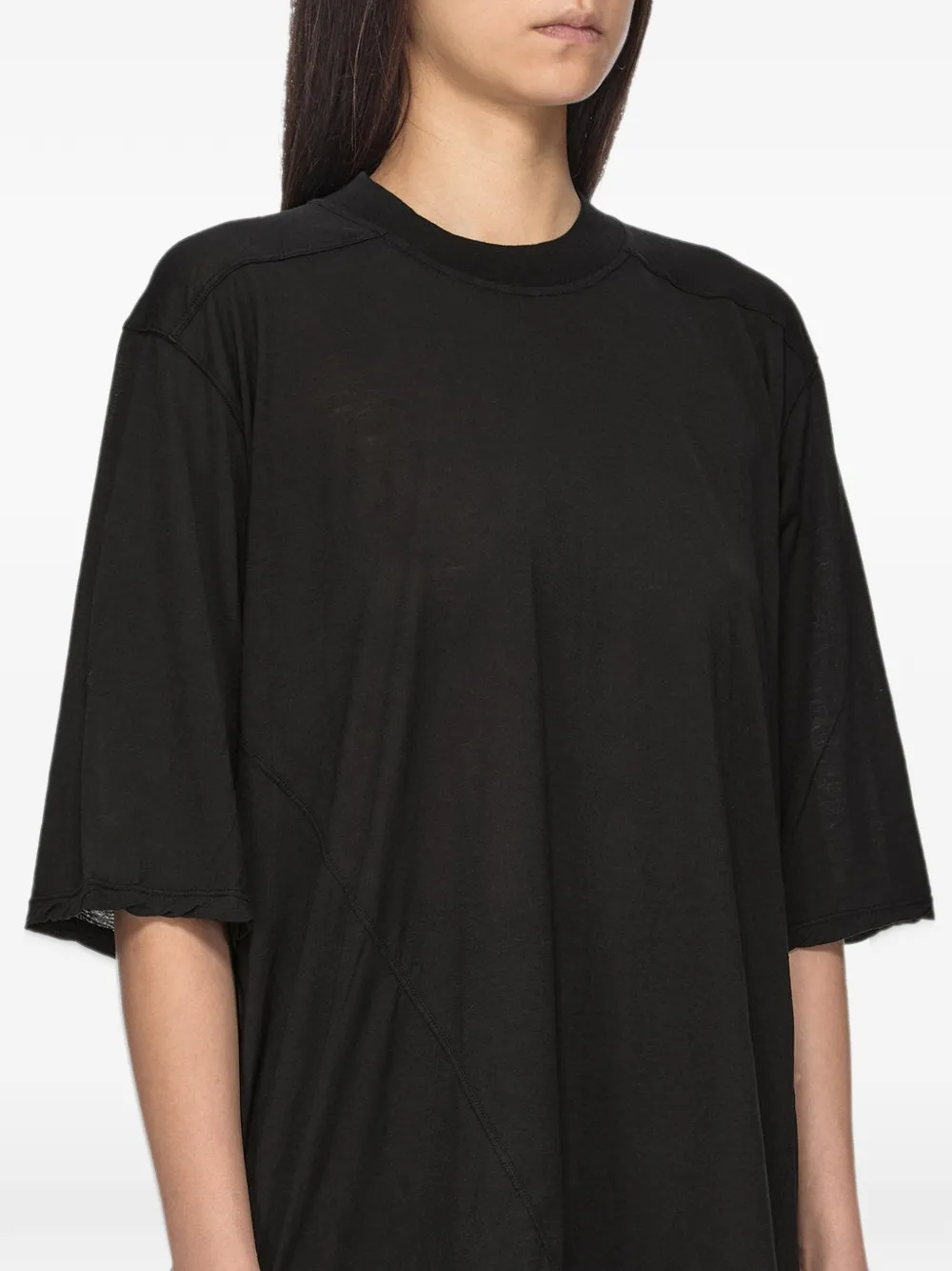Rick Owens DRKSHDW T-shirt met naaddetail Zwart