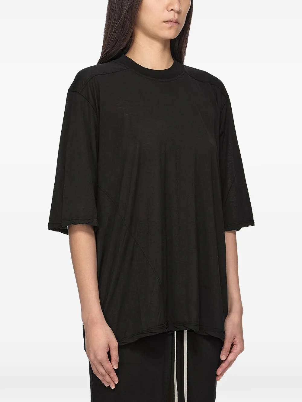 Rick Owens DRKSHDW T-shirt met naaddetail Zwart