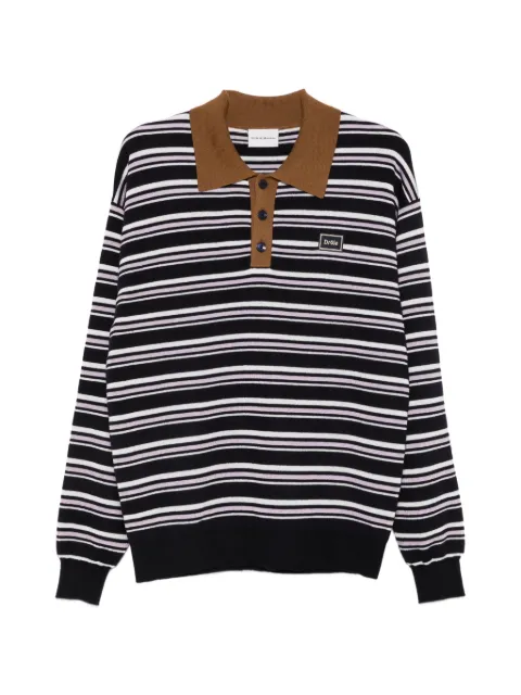 Drôle De Monsieur striped long-sleeve polo shirt