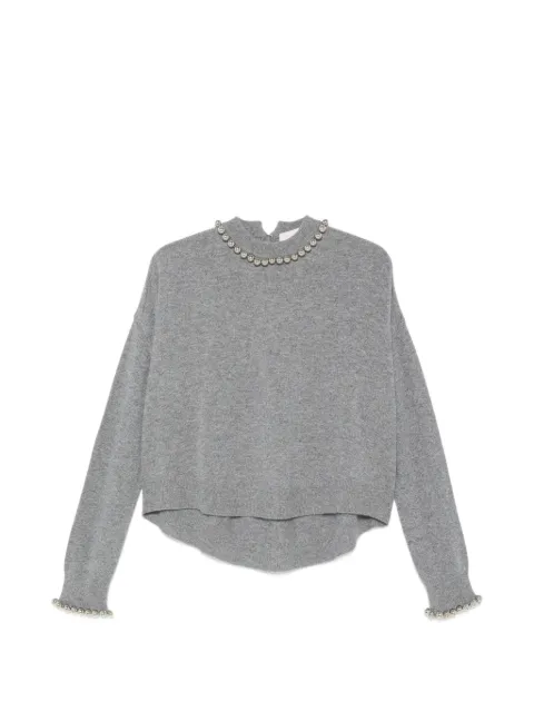 Circus Hotel stud-embellished long-sleeve sweater