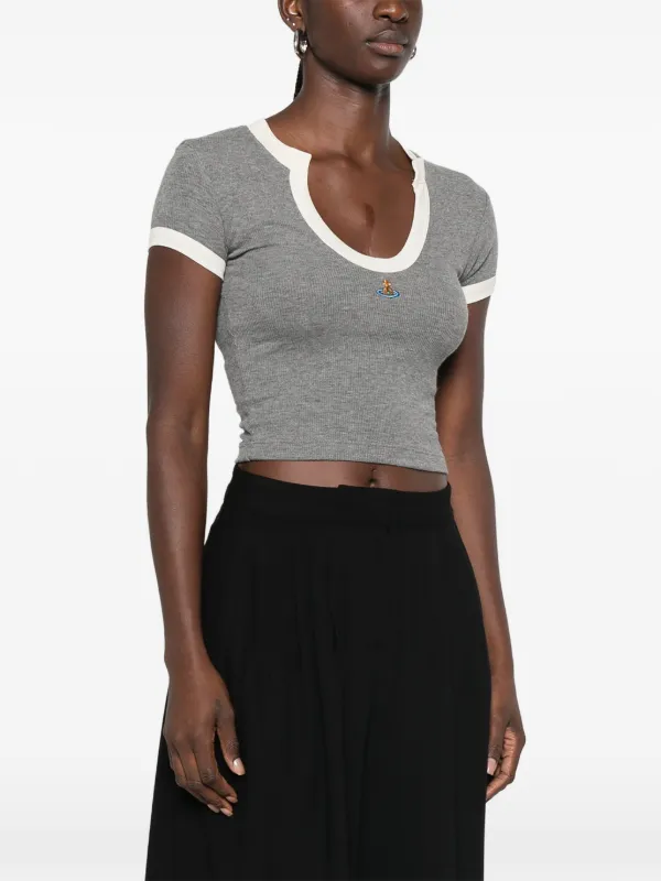 Vivienne Westwood Grey Ribbed T-shirt | Grey | FARFETCH