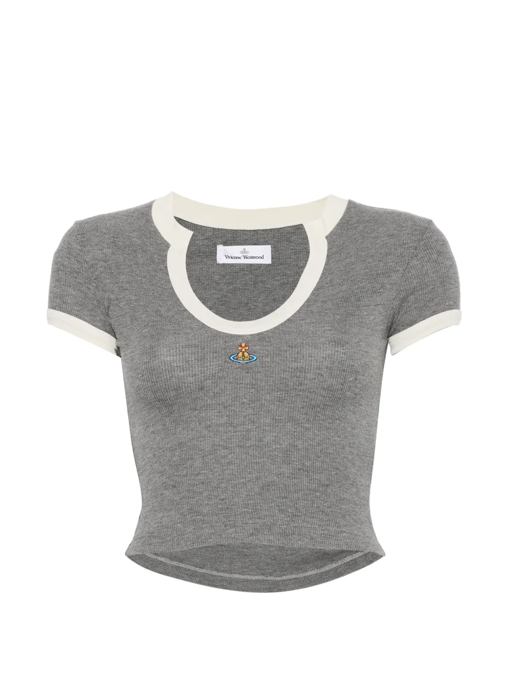 Vivienne Westwood grey ribbed T-shirt
