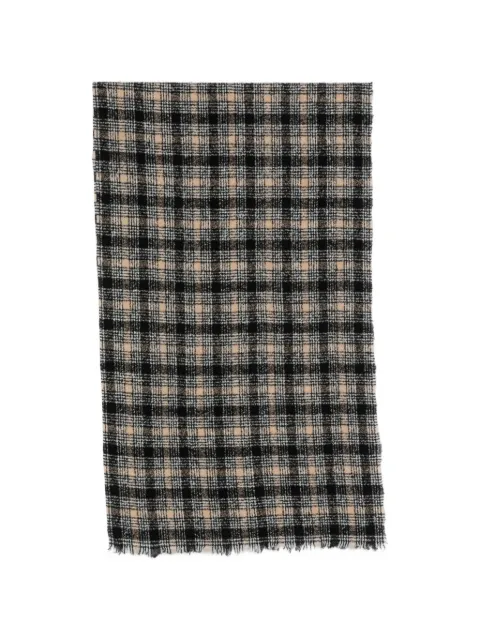 Destin check-pattern frayed scarf