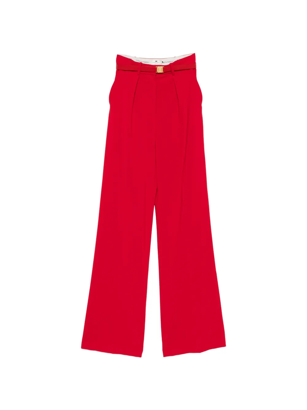 Elisabetta Franchi belted pleated tailored trousers Rood