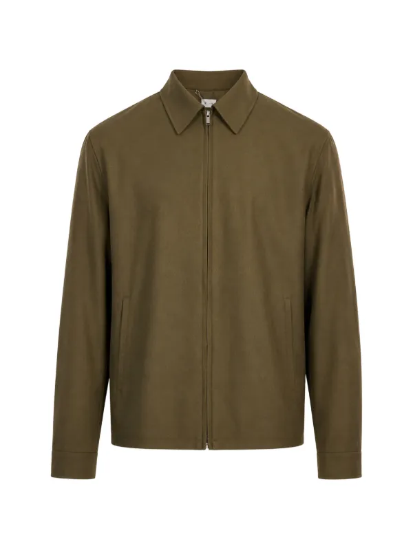 Simkhai Sidney Zip-up Collared Jacket in Green