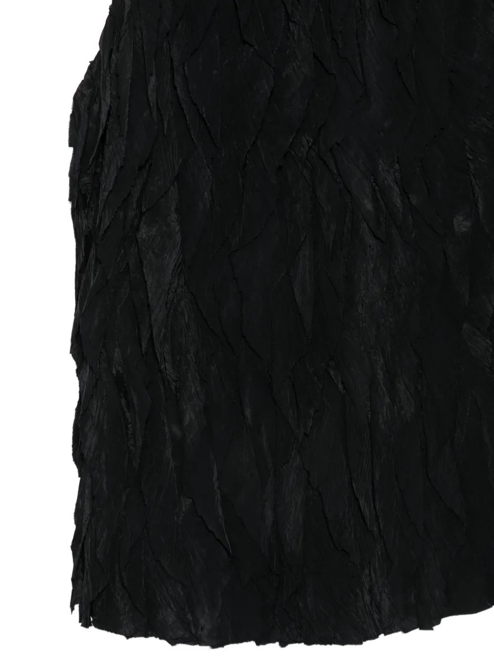 Alysi Mouwloze blouse met veren-effect Zwart