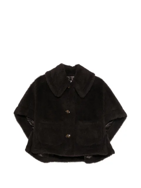 Max Mara veste à boutonnière croisée en tissu pelucheux