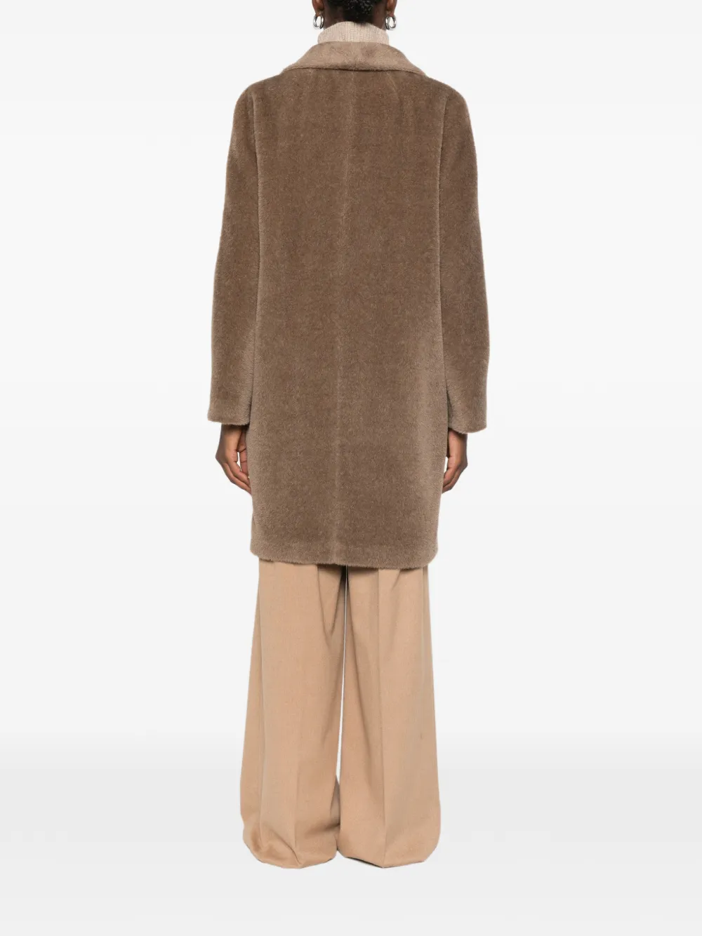 'S Max Mara Mantel met dubbele rij knopen Bruin