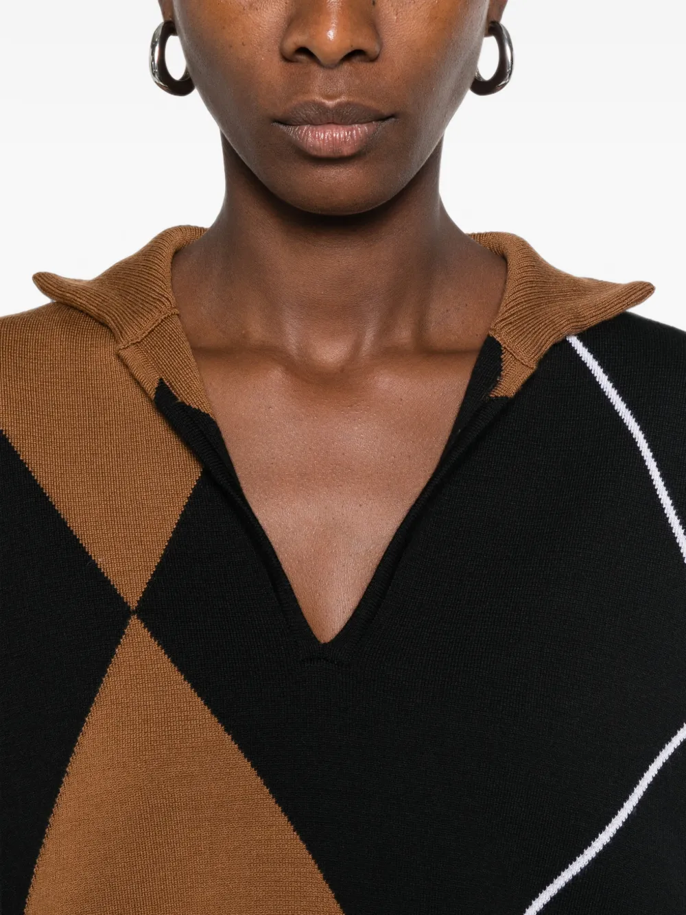 Max Mara Sala trui met argyle-patroon Zwart