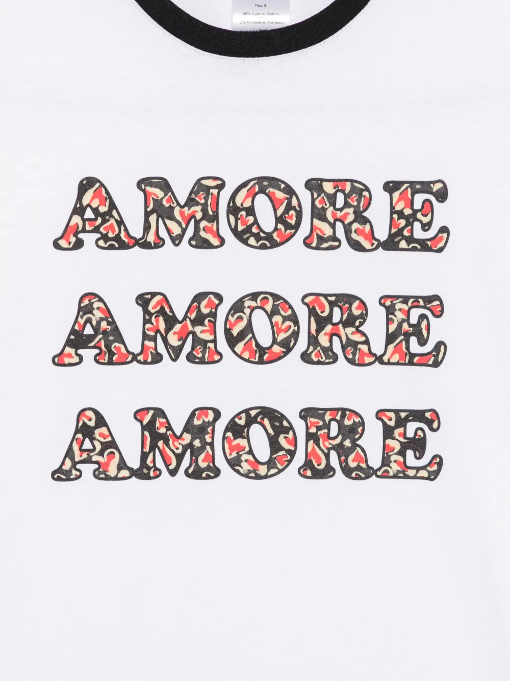 alessandro enriquez Ringer T-shirt met tekst Wit