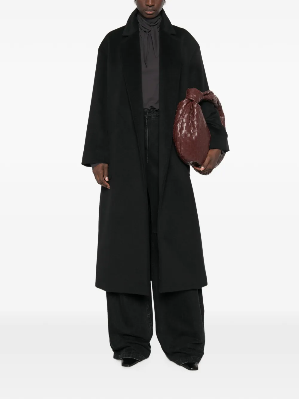 Max Mara Giambo belted coat Zwart