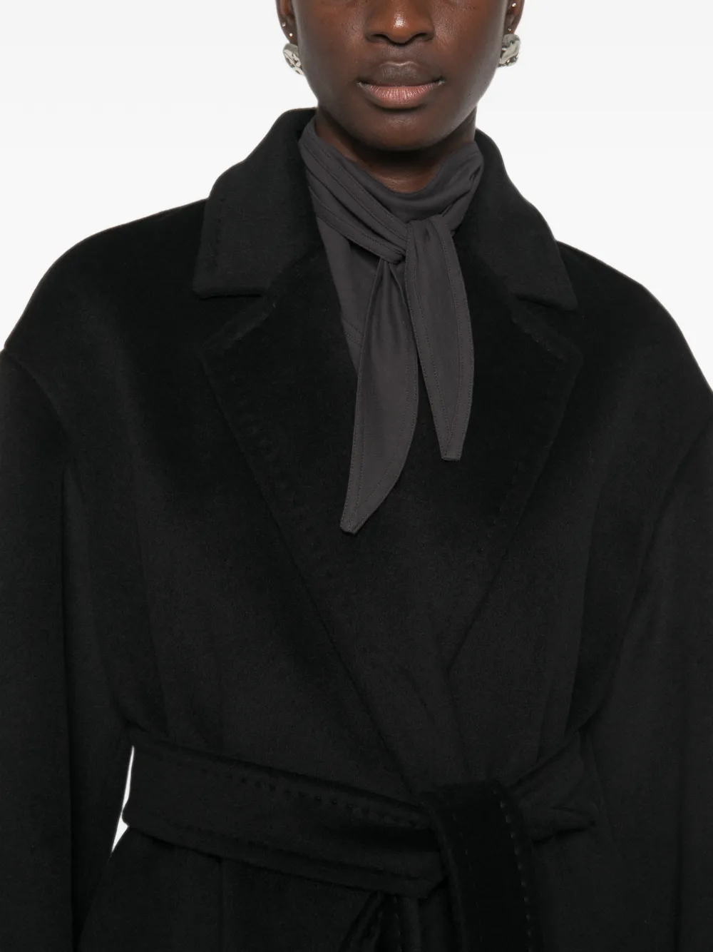 Max Mara Giambo belted coat Zwart