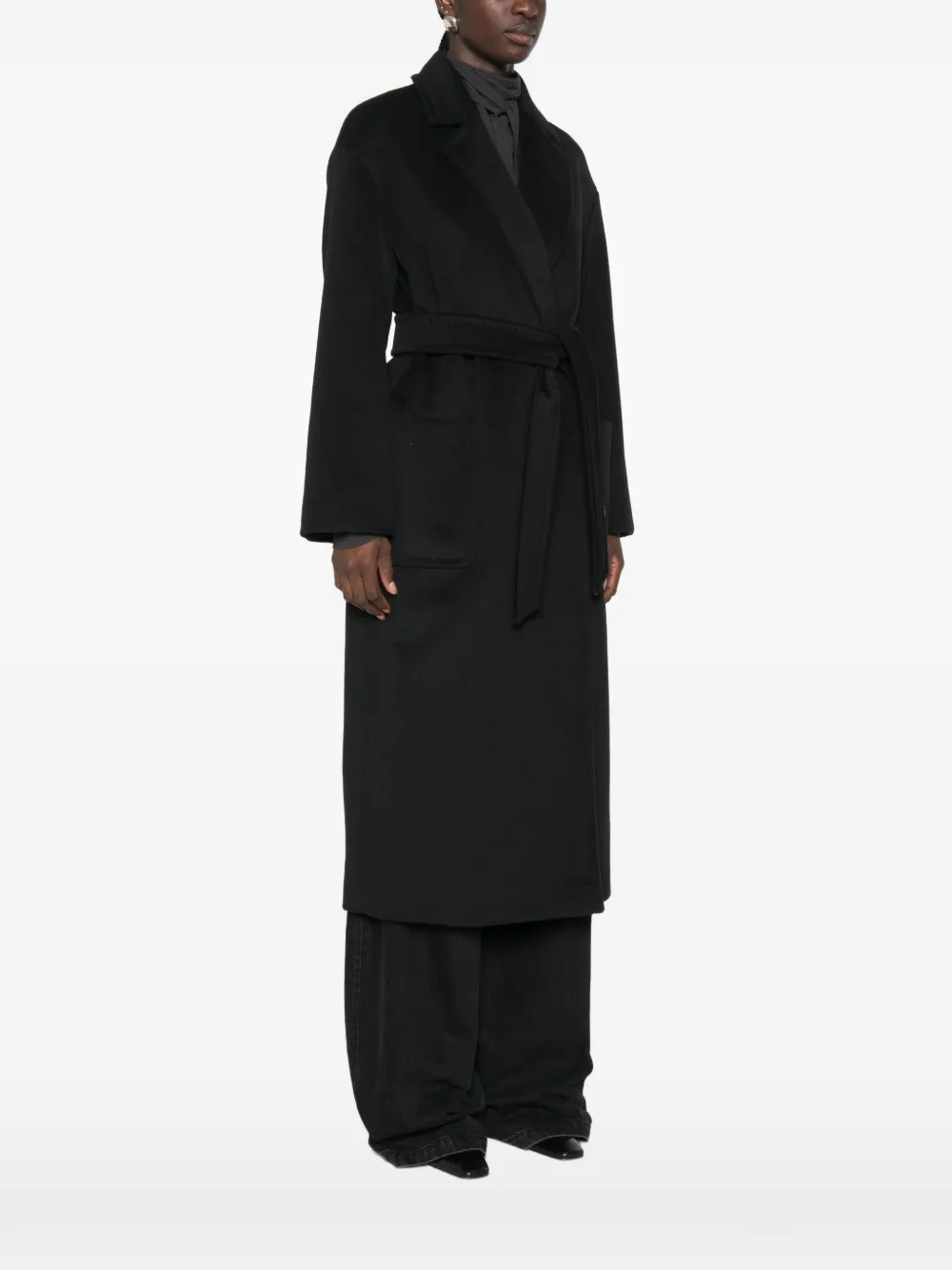 Max Mara Giambo belted coat Zwart