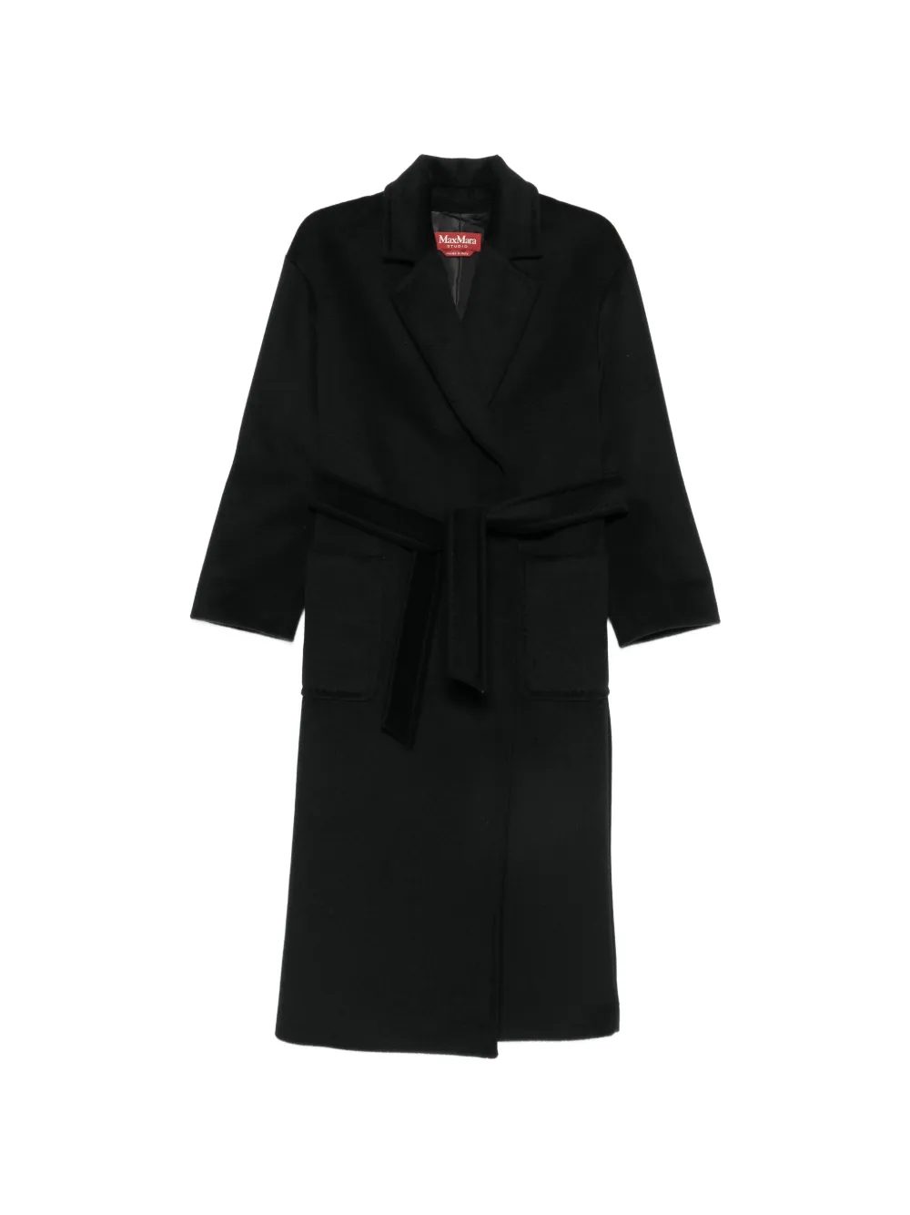 Max Mara Giambo belted coat Zwart
