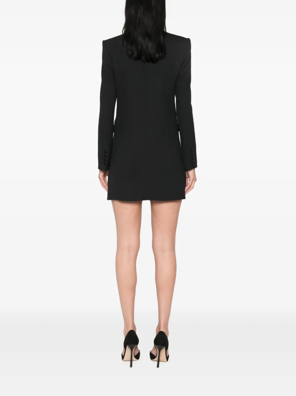 Elisabetta Franchi Mini-jurk met dubbele rij knopen Zwart