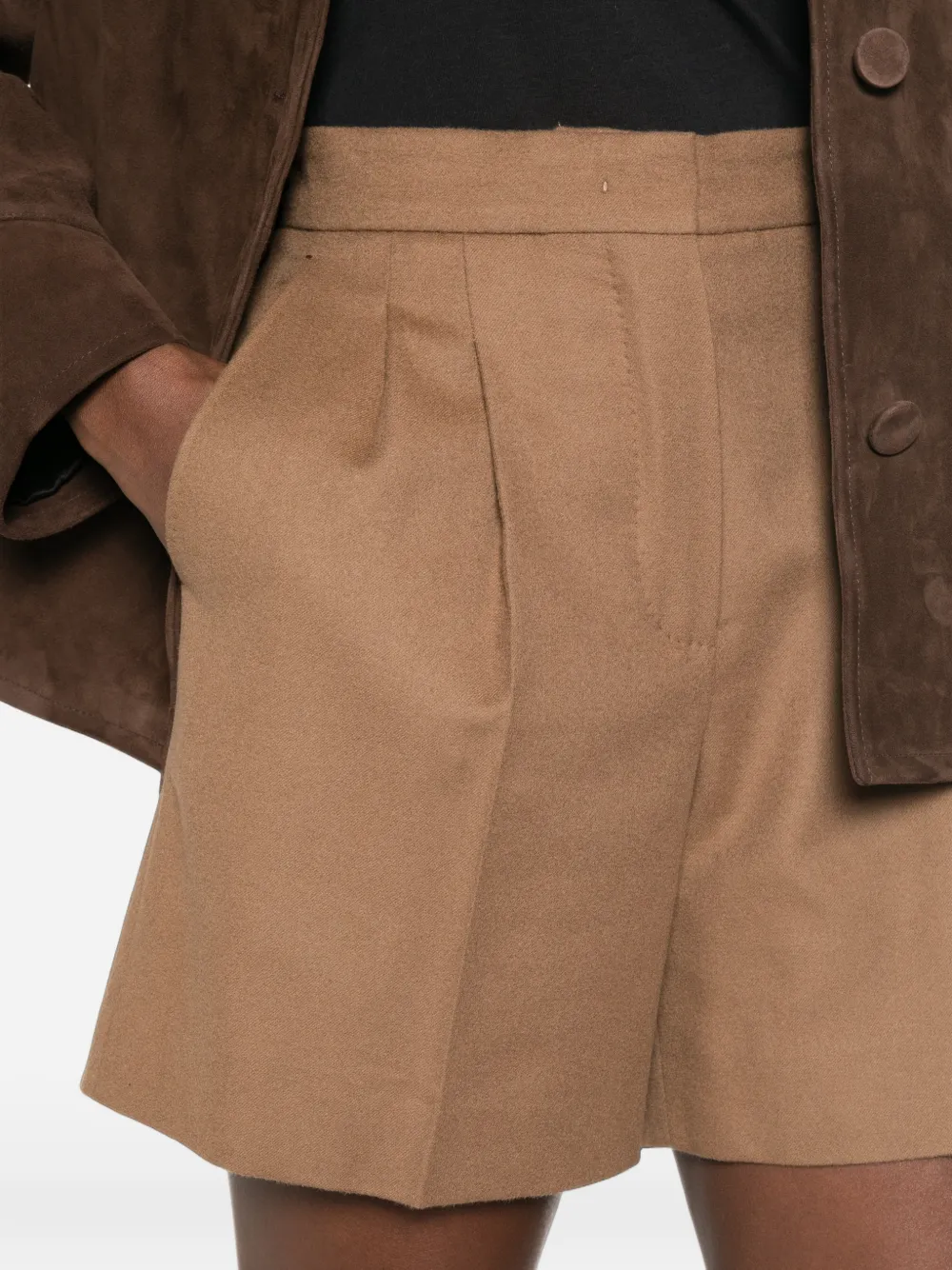 Max Mara Ragazza pleated shorts Beige