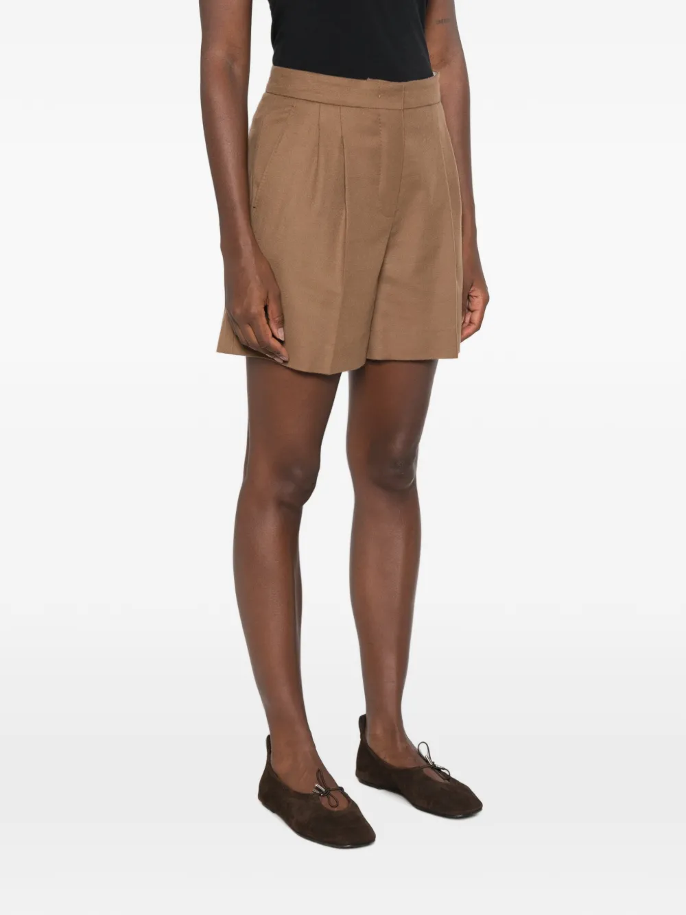 Max Mara Ragazza pleated shorts Beige