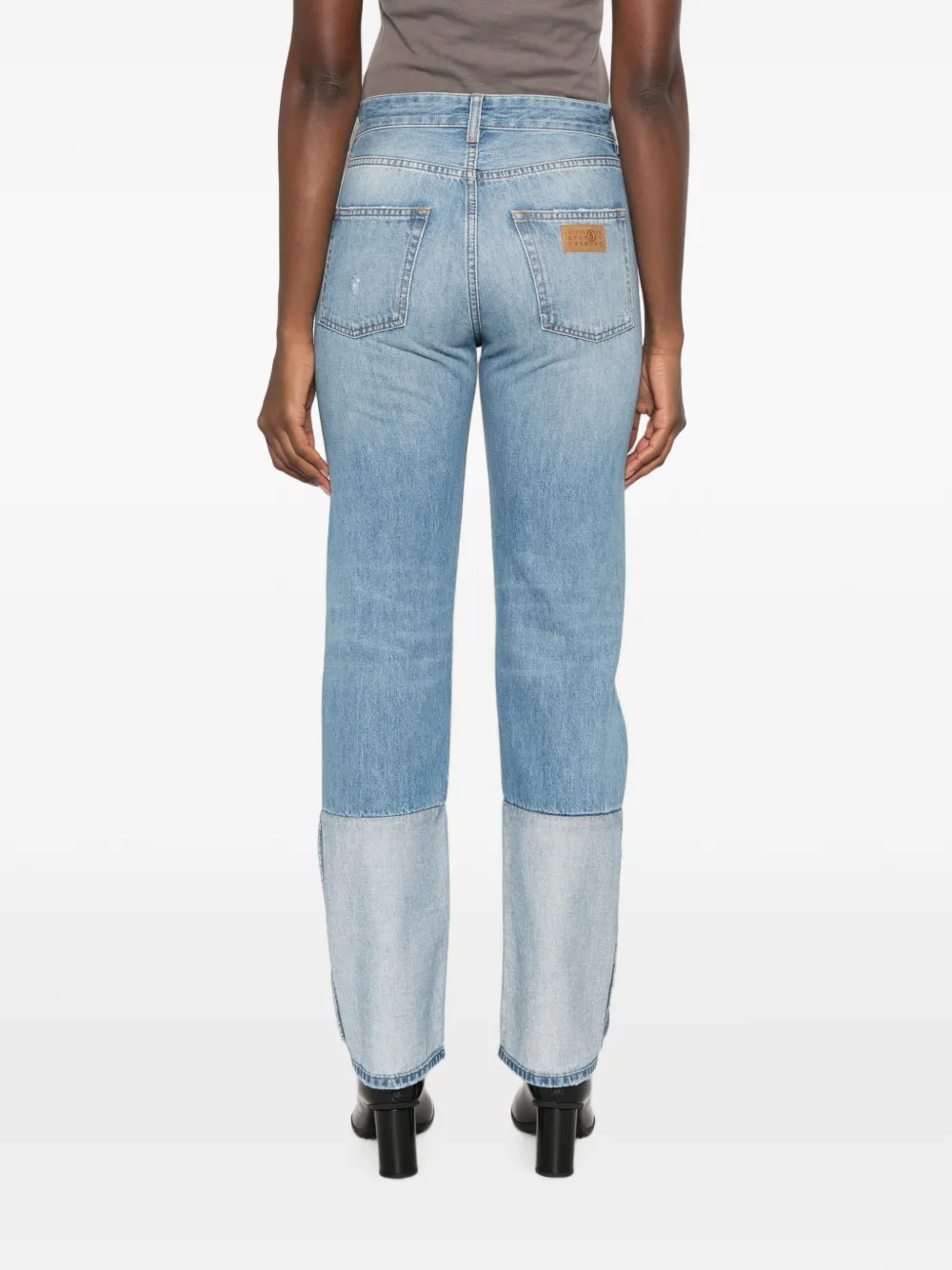 MM6 Maison Margiela Jeans met patchwork Blauw