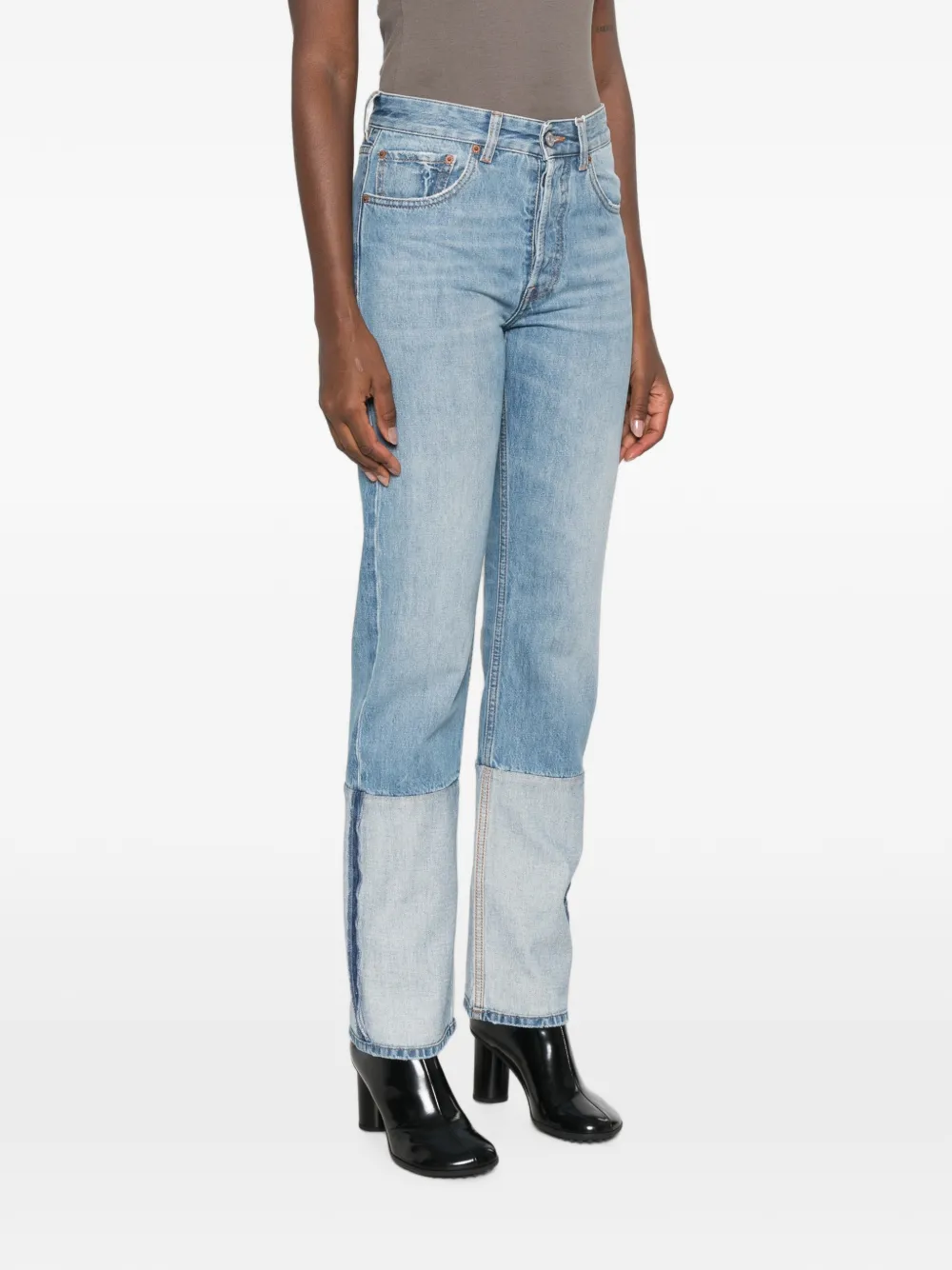MM6 Maison Margiela Jeans met patchwork Blauw