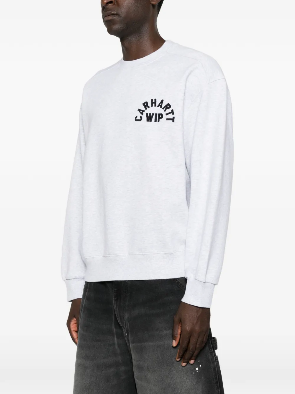 Carhartt WIP Arch Script sweater met borduurwerk Grijs