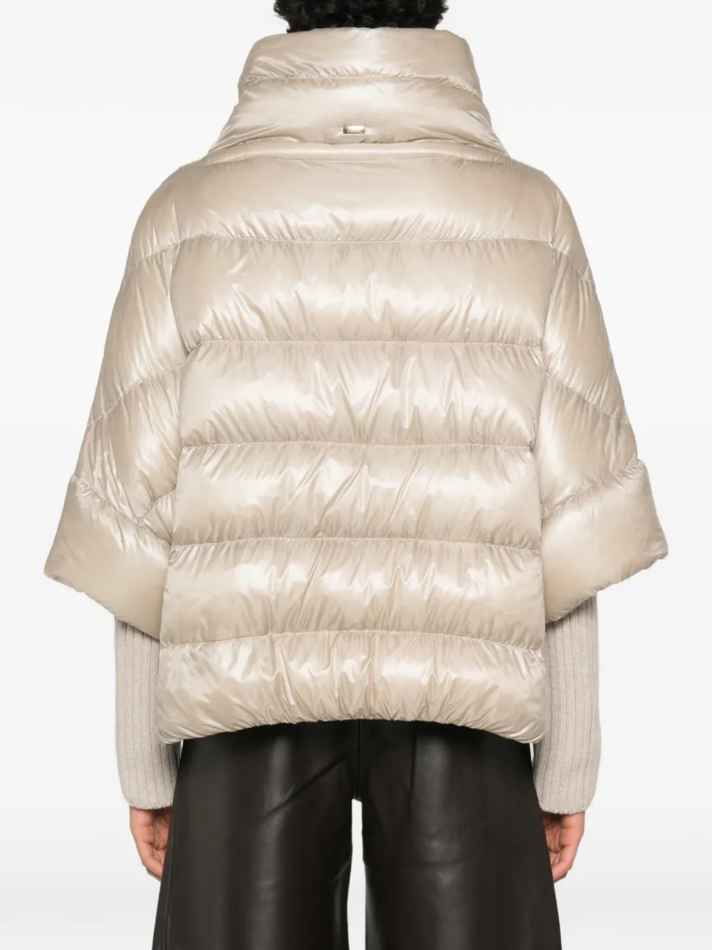 Herno Gewatteerde jas met hoge hals Beige