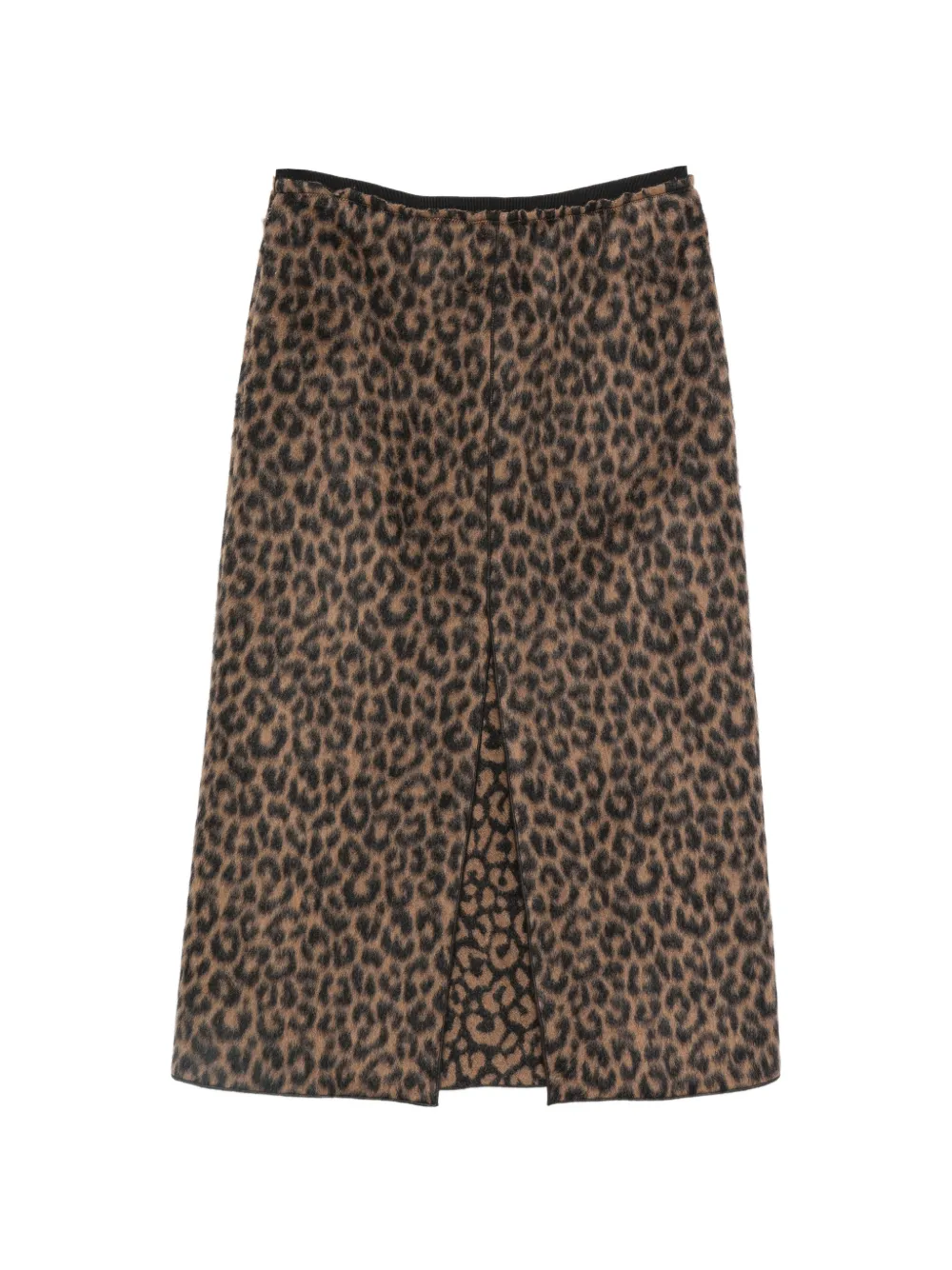 Alysi Kokerrok met luipaardprint Bruin