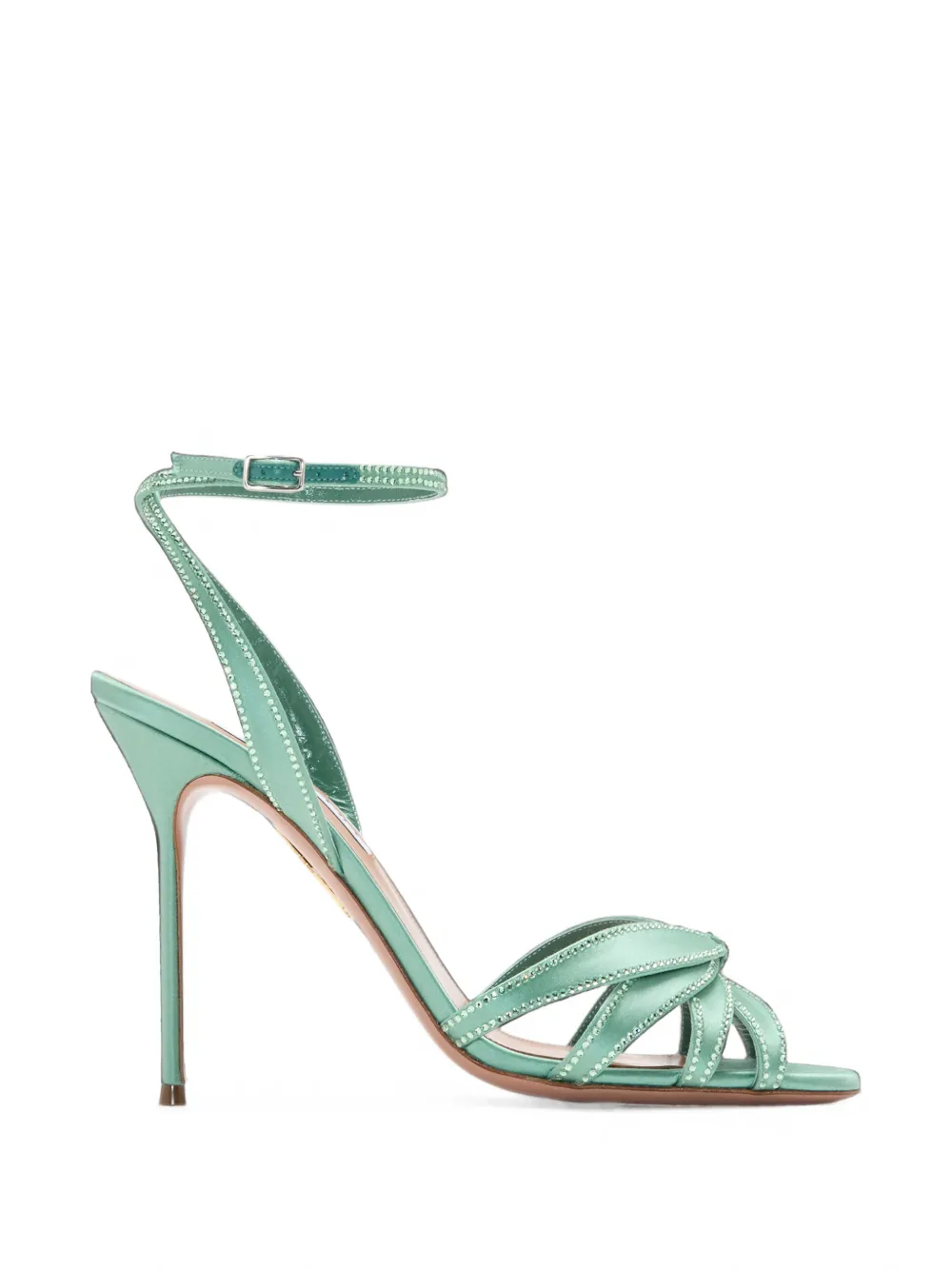 Aquazzura Soulmate Crystal sandals 105 Groen